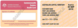 Australian Government Concession and Health Care Cards